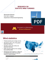 Research On Hydrostatic Wind Turbines: Biswaranjan Mohanty Prof. Kim A. Stelson Department of Mechanical Engineering