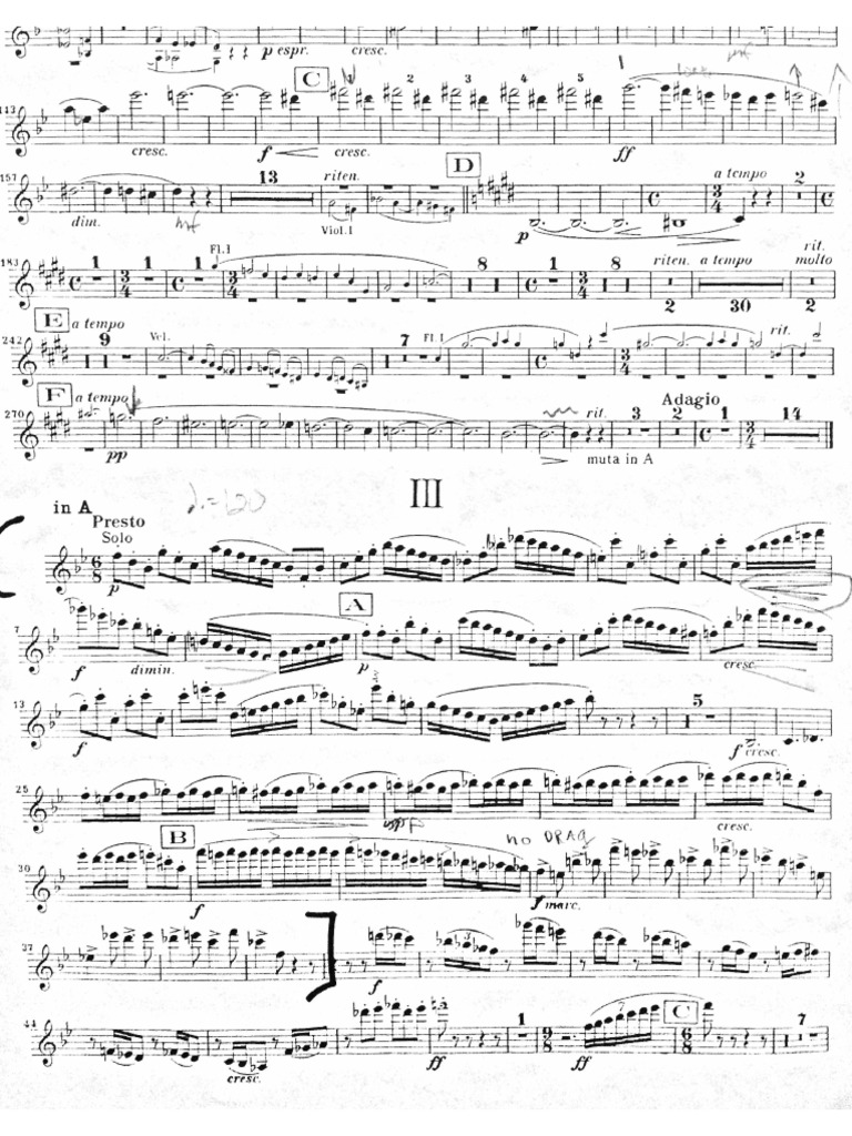 Shostakovich 9th Symphony 3rd MVT Excerpt PDF