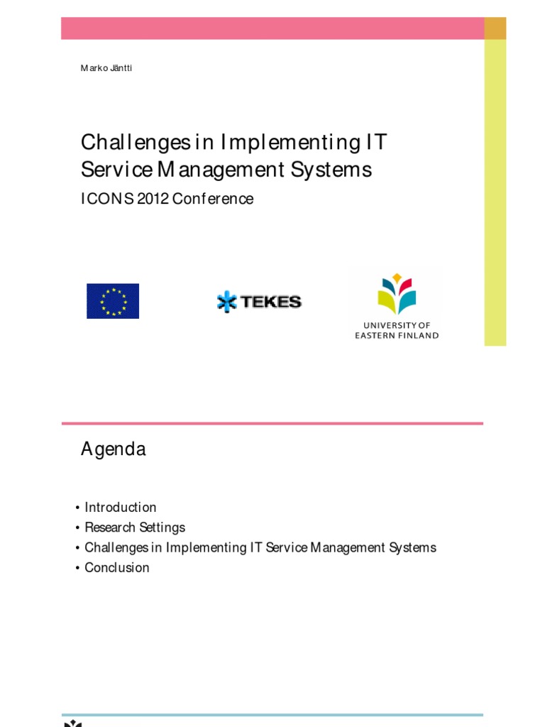 Challenges in IT Service Management | PDF | It Service Management ...