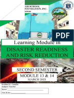 Learning Module in Disaster Readiness and Risk Reduction