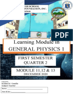 Learning Module in General Physics 1: First Semester Quarter 2
