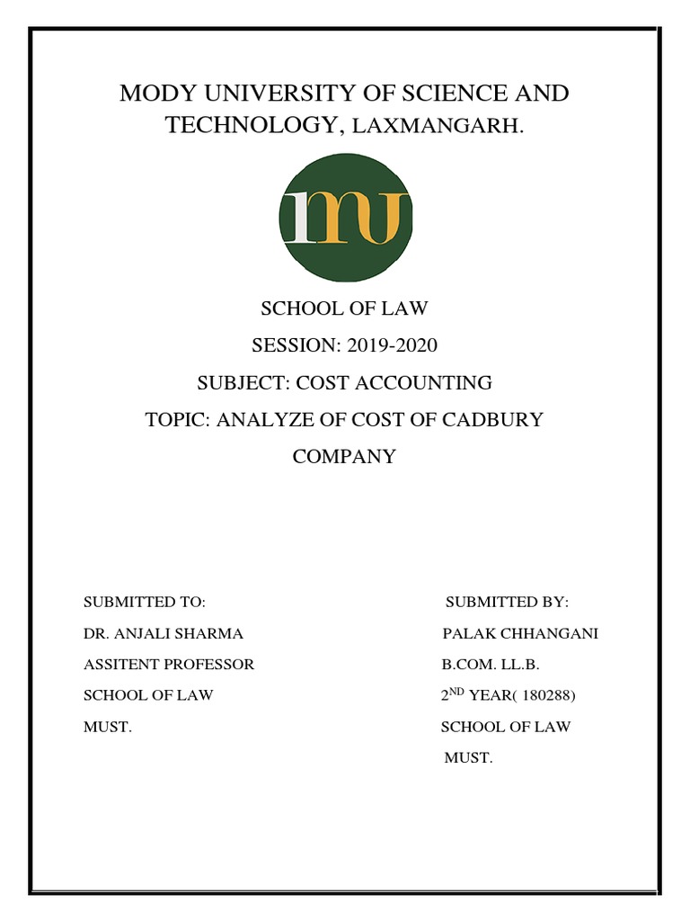 Mody University of Science and Technology | PDF | Business Economics