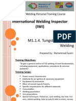 International Welding Inspector (IWI) : M1.1.4. Tungsten Inert Gas Welding