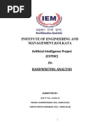 Institute of Engineering and Management, Kolkata Artificial Intelligence Project (CS793C) On Handwriting Analysis