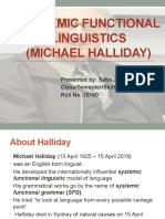 Systemic Functional Linguistics (Michael Halliday)