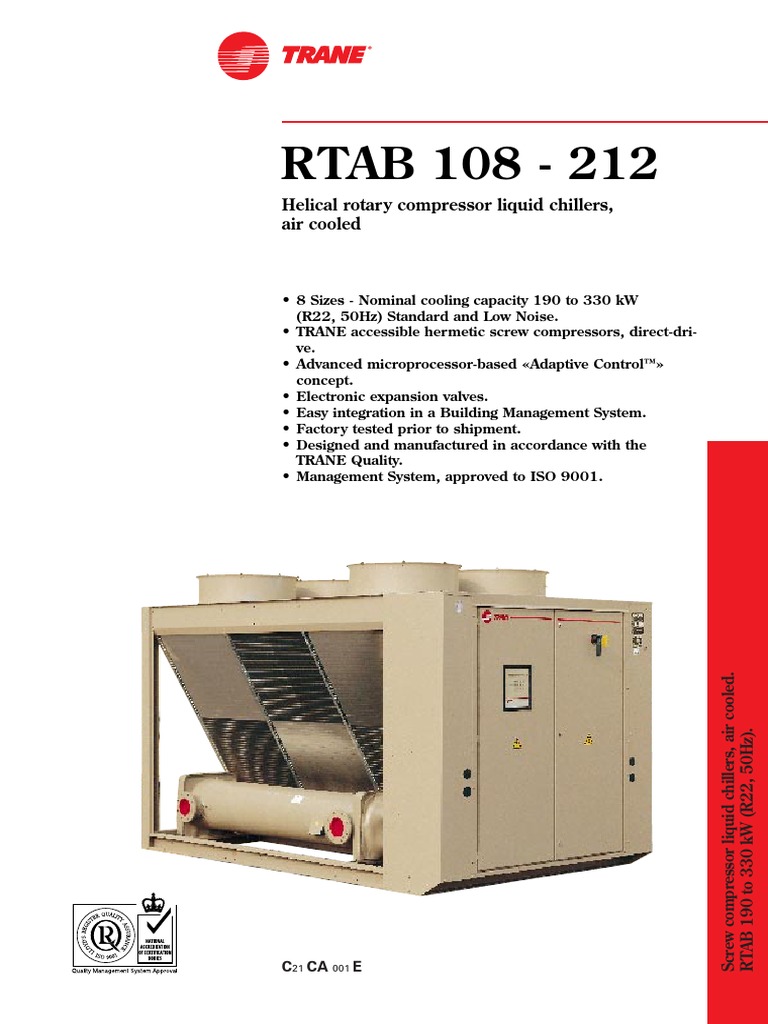 Trane Chillers PDF Heat Exchanger Thermodynamics