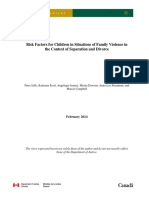 Risk Factors For Children in Situations of Family Violence in The Context of Separation and Divorce