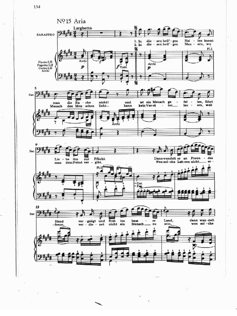 Mozart Zauberflöte:Sarastro | PDF