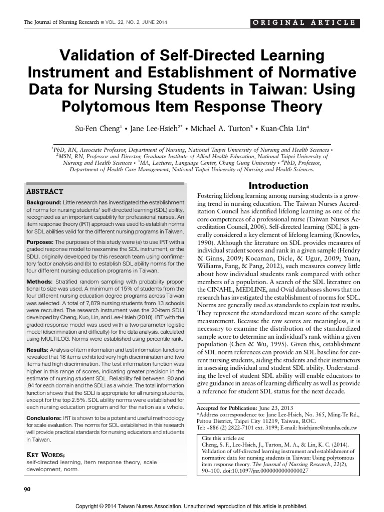 Validation of Self-Directed Learning | PDF | Psychology | Science