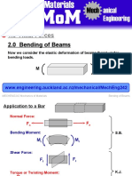1.0 Axial Forces: 2.0 Bending of Beams