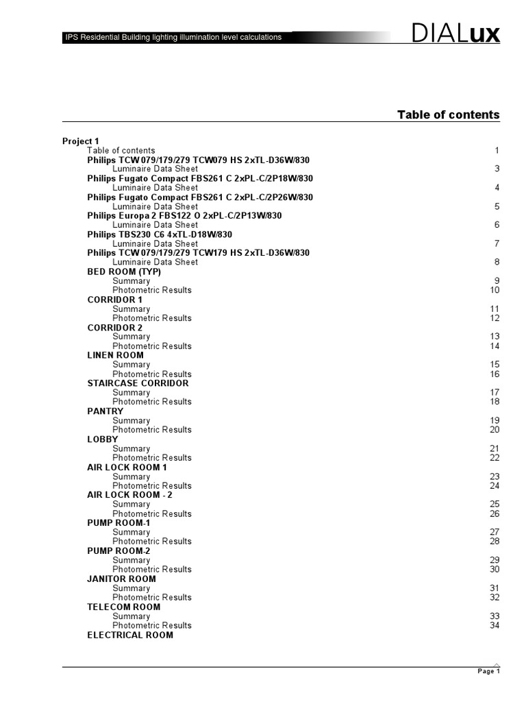 Lighting Illumination Level calculations-REV - 0 | PDF | Lighting ...
