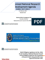 2 Harmonized National Research and Development Agenda: 15 February 2017 Manila Hotel