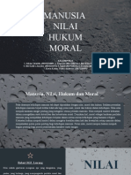 Hukum Adat. Manusia, Nilai, Hukum Dan Moral