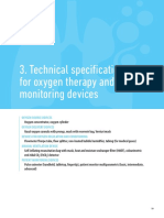 Technical Specifications For Oxygen Therapy and Monitoring Devices