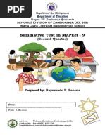 2ndQ Pandemic Summative Test in MAPEH-9