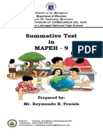 Republic of the Philippines Summative Test in MAPEH - 9