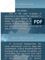 Social Foundations in Curriculum Development