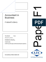 Accountant in Business: F1AB-MT2-Z08-Q