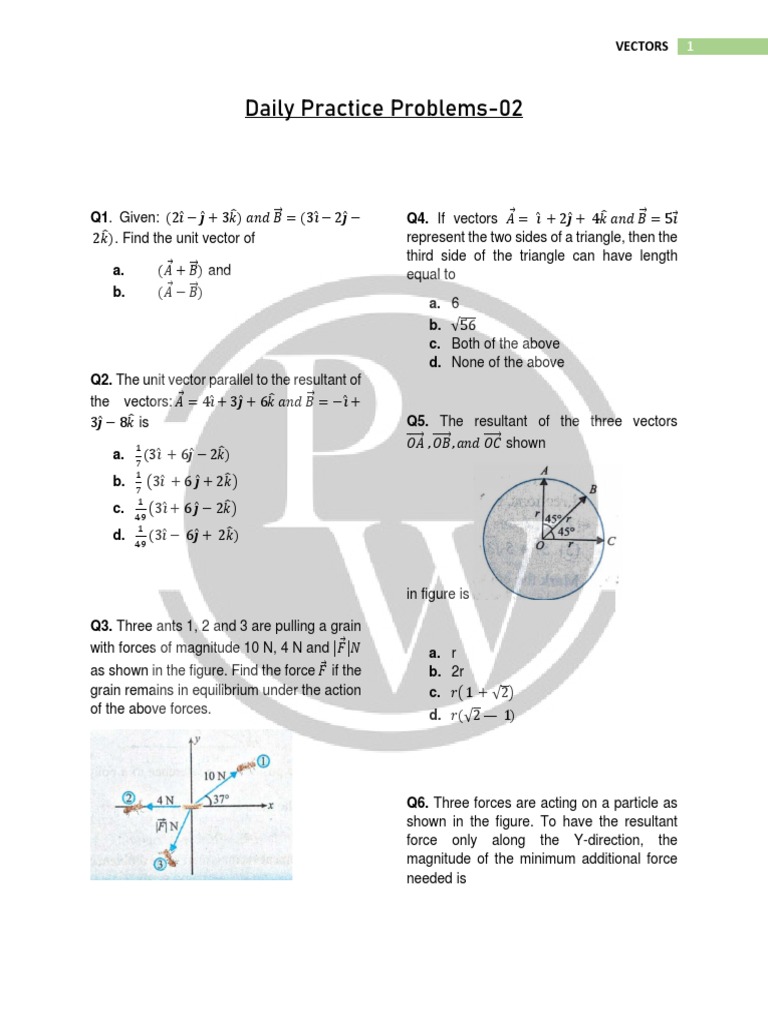 Daily Practice Problems-02 | Download Free PDF | Acceleration | Force