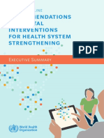Recommendations On Digital Interventions For Health System Strengthening