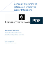 The Influence of Hierarchy in Organizations On Employee Turnover Intentions