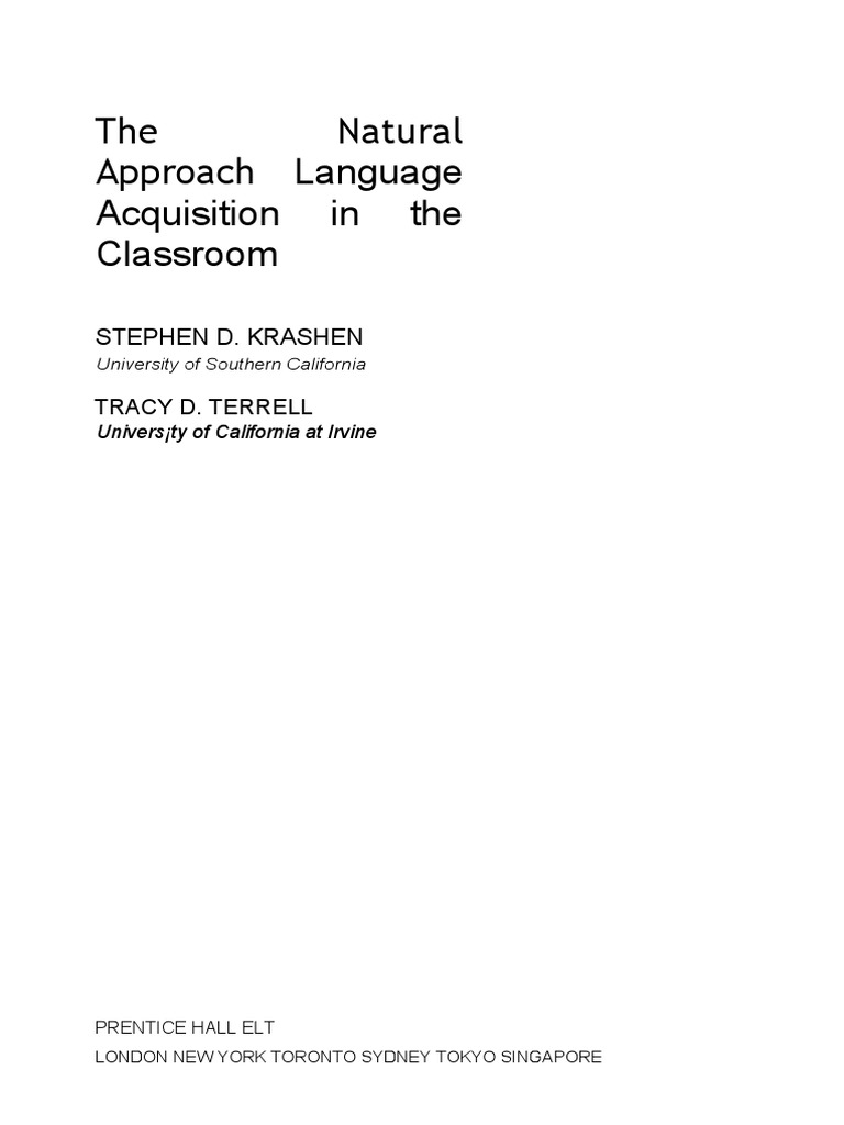 The Natural Approach | PDF | Travel