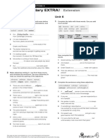 Vocabulary EXTRA NI 4 Units 5 6 Extension