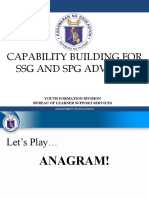 Capability Building For SSG and SPG Advisers: Youth Formation Division Bureau of Learner Support Services