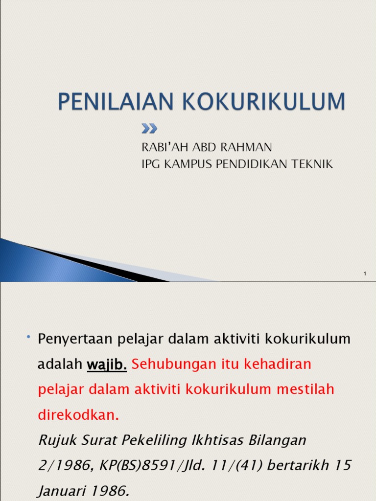 Penilaian Dalam Aktiviti Kokurikulum Pdf