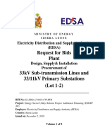 RFB Supply Installation of 33 11kV Substations 33kV Subtransmission Lines Vol I Final Final Rev WB-EDSA-r2aa