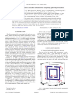 Negative Index of Refraction in Metallic Metamaterial Comprising Split-Ring Resonators