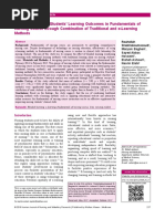 Improving Nursing Students' Learning Outcomes in Fundamentals of Nursing Course Through Combination of Traditional and E-Learning Methods.