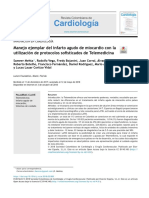 Manejo Ejemplar Del Infarto Agudo de Miocardio Con La Utilización de Protocolos Sofisticados de Telemedicina