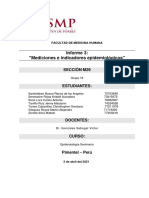 Mediciones e indicadores epidemiológicos en la Facultad de Medicina Humana