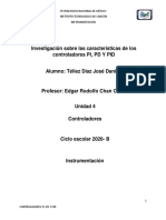 Investigación Sobre Las Características de Los Controladores PI, PD Y PID