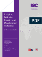 Religion, Politician Identity and Development Outcomes: Evidence From India