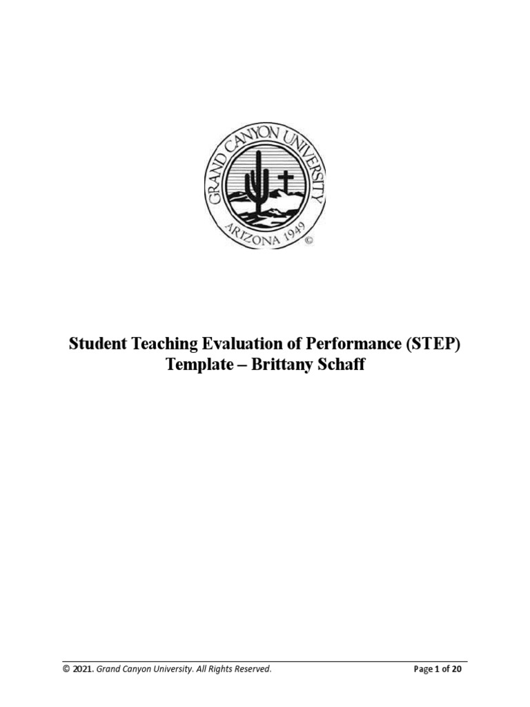 Step Template - Brittany Schaff | PDF | Essays | Educational Assessment