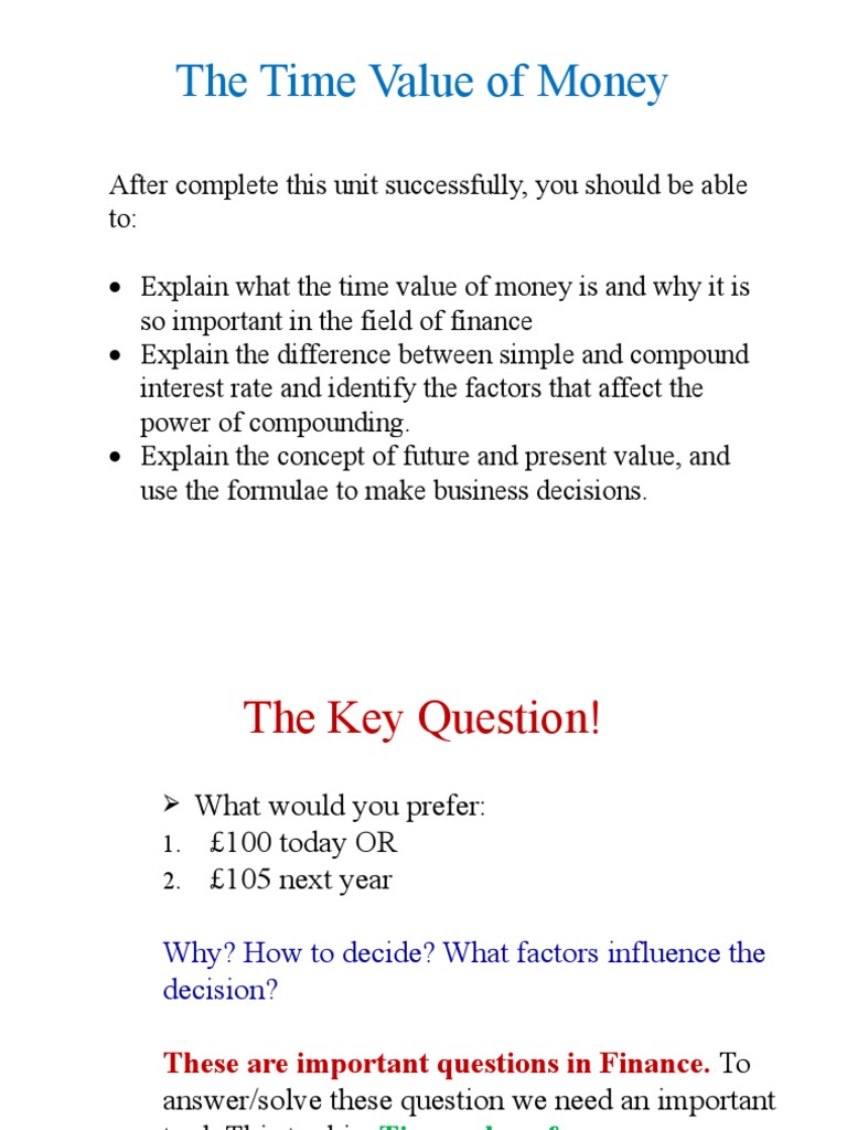 Lecture 3 - Time Value of Money | PDF | Time Value Of Money | Present Value