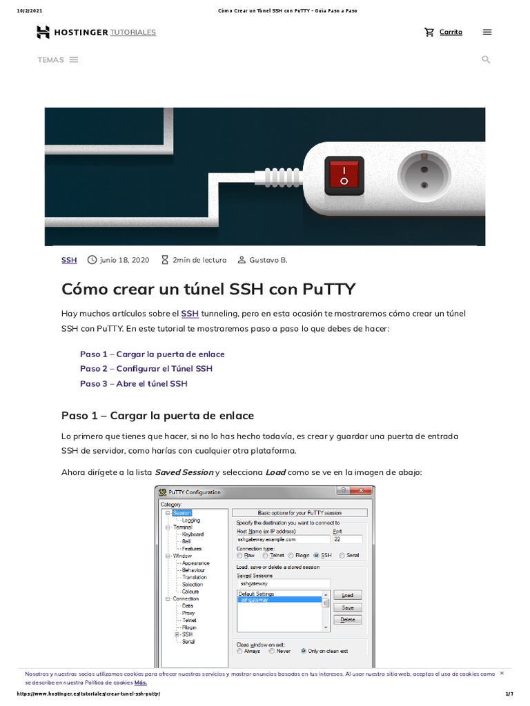 Crear Túnel SSH con PuTTY: Guía Rápida | PDF | Cookie HTTP | Red de ...