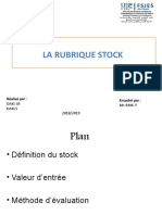 Rubrique Stock (LF)