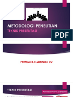 Teknik Presentasi Metodologi Penelitian