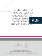 PE - K3000 - 004 - Procedimiento Tecnico para La Aprobacion de Organismos de Inspeccion de Bienes para CFE