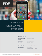 Mobile App Development Proposal: Prepared For