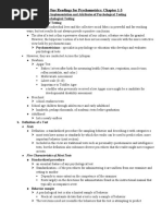 Week One Readings for Psychometrics