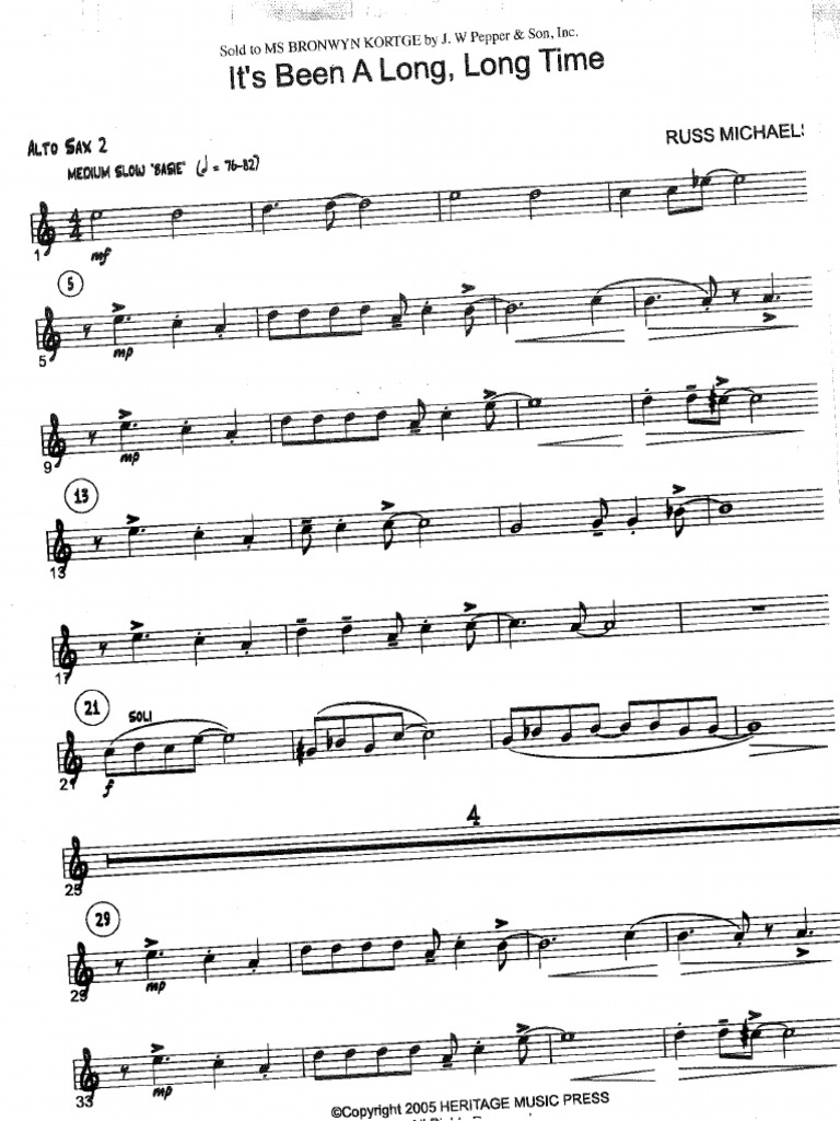It's Been A Long, Long Time | PDF