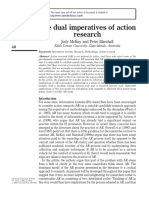 McKay J and Marshall P (2001) The Dual Imperatives of Action Research. Information Technology & People