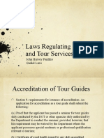 Laws Regulating Travel and Tour Services: John Harvey Panlilio Gadiel Lazo