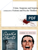 Anatomy of Crime, Suspense and Surprise: Detective Fictions and Psycho Thrillers