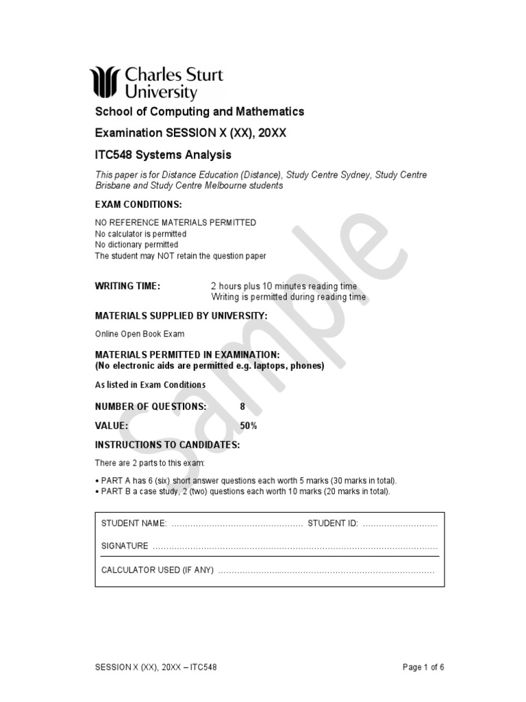 Systems Analysis Exam Guide | PDF | Test (Assessment) | Computing