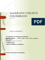 Geografia y Relieve Colombiano Abril 6 2021